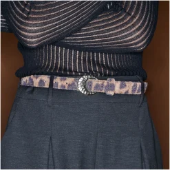 Claris Virot Cuir Leopard|Baby Ceintures Demi Lune<Baby Ceintures Demi Lune