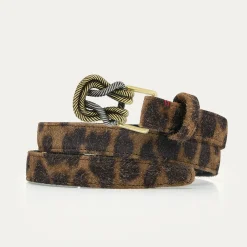Claris Virot Cuir Leopard|Baby Ceintures Noeud<Baby Ceintures Noeud