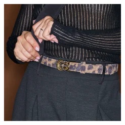 Claris Virot Cuir Leopard|Baby Ceintures Noeud<Baby Ceintures Noeud