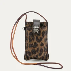 Claris Virot Marron|Cuir Leopard<Etui Double Marcus