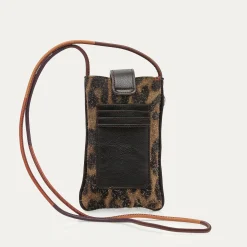 Claris Virot Marron|Cuir Leopard<Etui Double Marcus