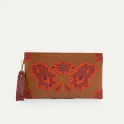 Claris Virot Rouge|Marron<Pochette Lou