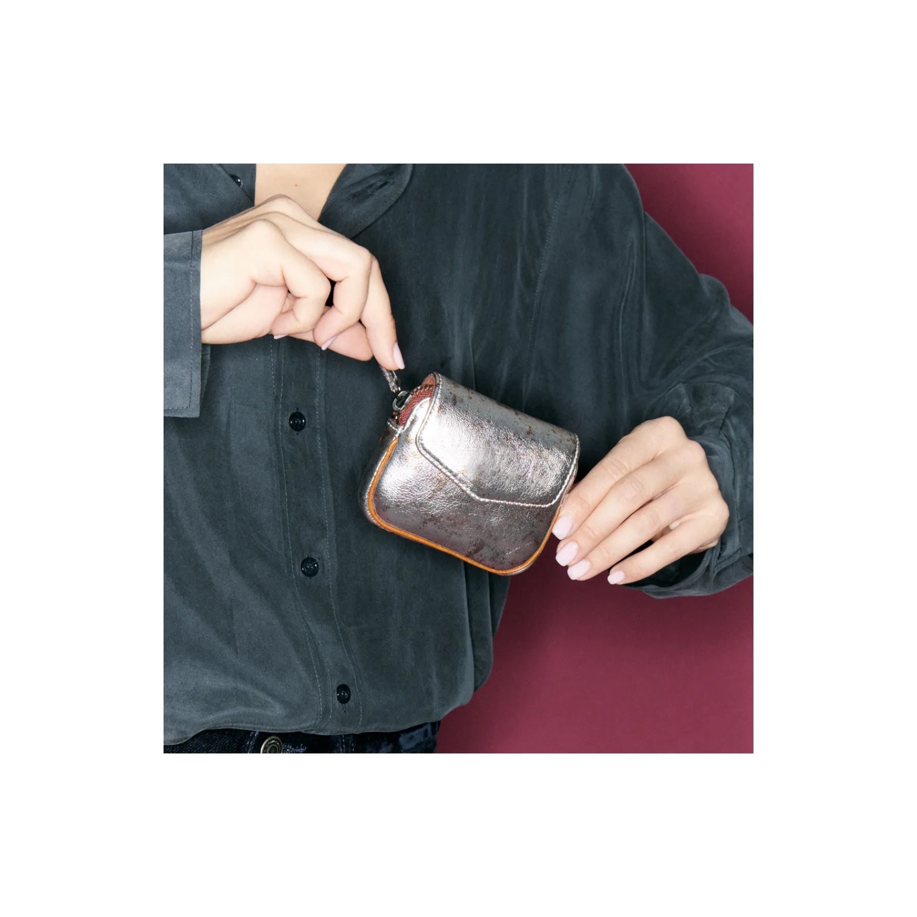 Claris Virot Oxy Metal|Porte Monnaie Karl<Porte Monnaie Karl