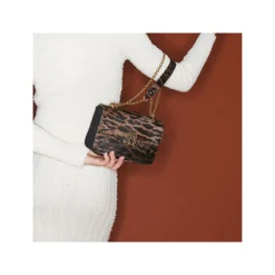 Claris Virot Marron|Cuir Leopard<Sac Ava Medium