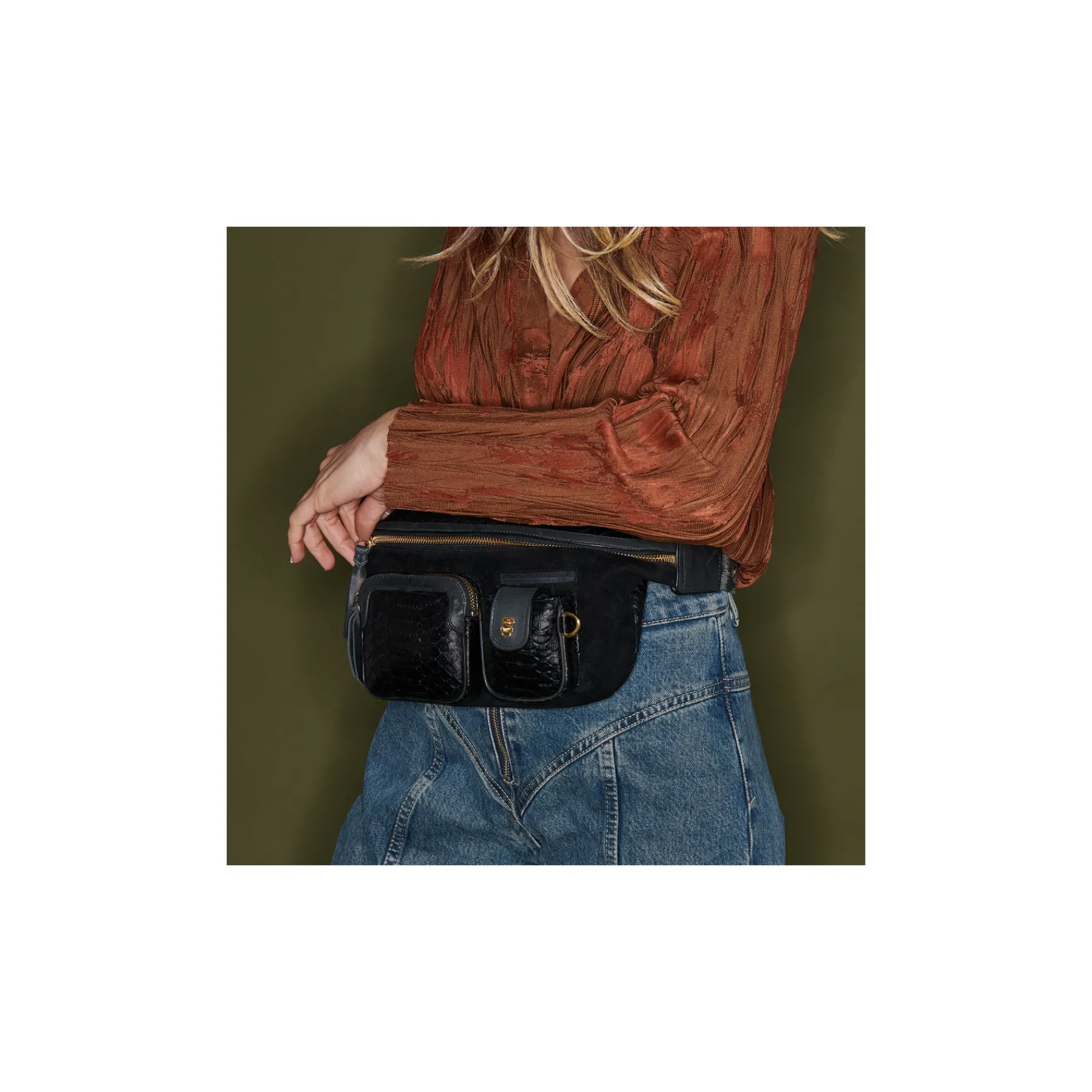 Claris Virot Noir|Sac Banane Romeo 17 X 27 X 10<Sac Banane Romeo