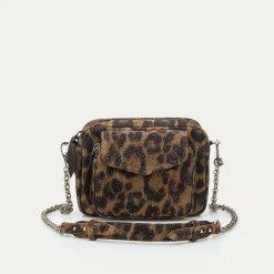 Claris Virot Marron|Cuir Leopard<Sac Charly