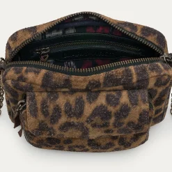 Claris Virot Marron|Cuir Leopard<Sac Charly