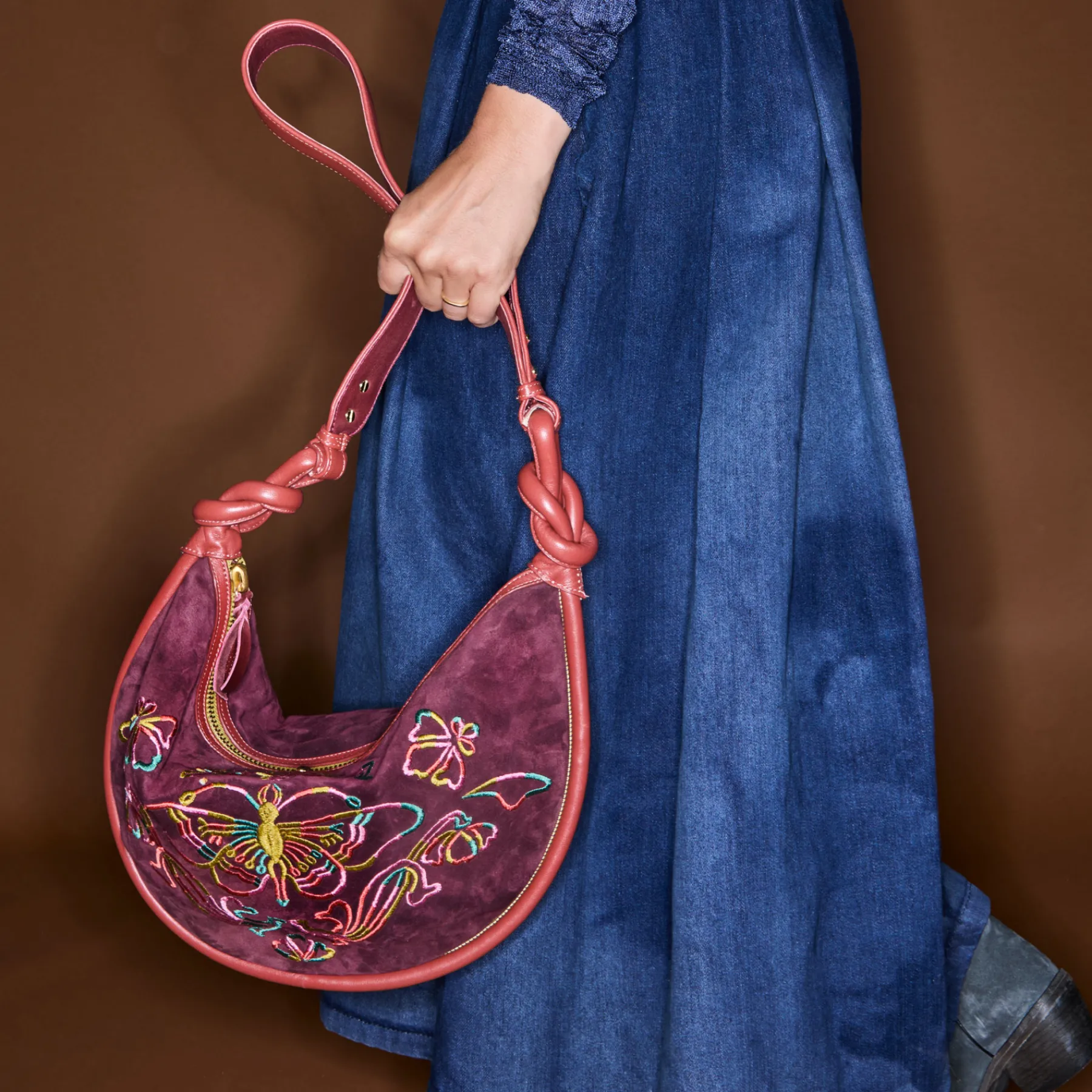 Claris Virot Marron|Violet<Sac Chris