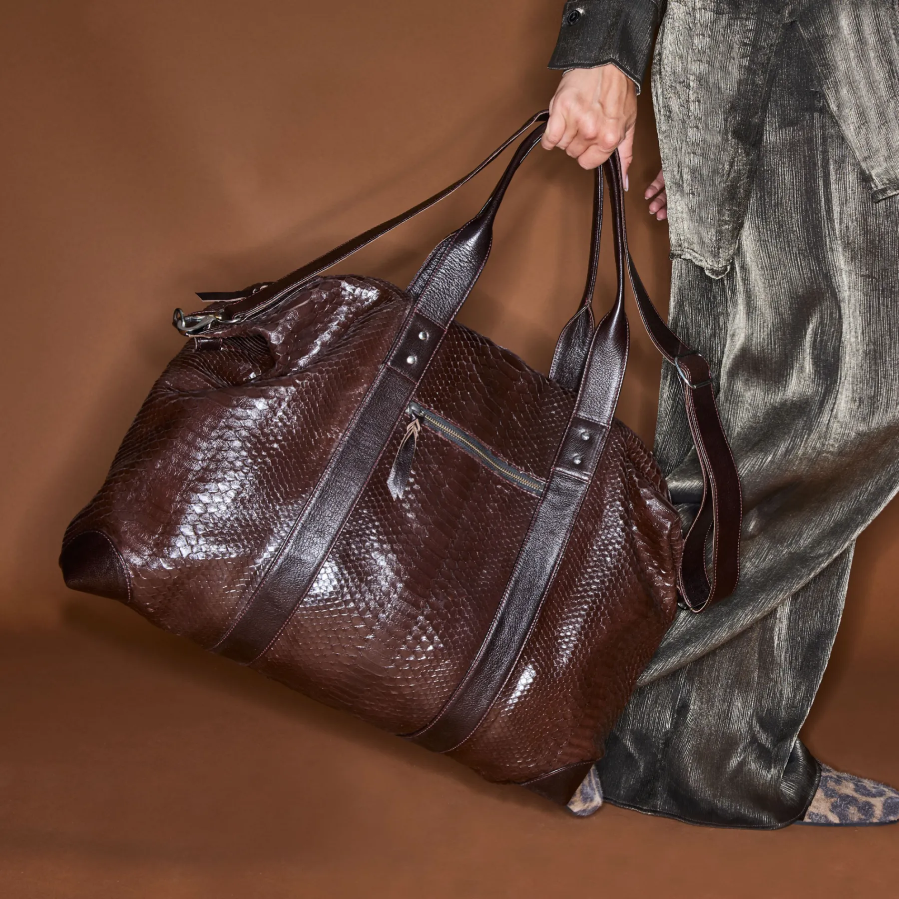 Claris Virot Marron|Sac De Voyage Roger L 40 X 55 X 20<Sac de Voyage Roger L